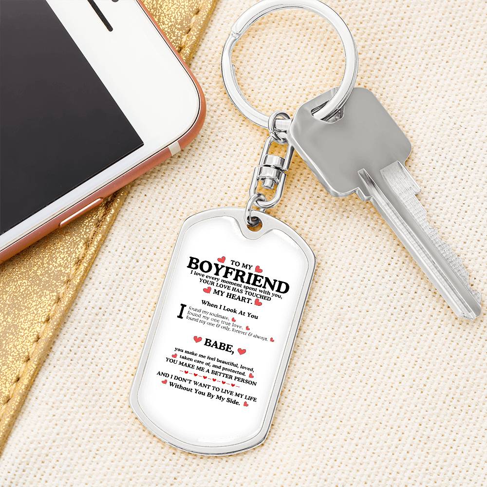 TO MY BOYFRIEND | VALENTINE'S DAY | GIFTS FOR HIM | DOGTAG KEYCHAIN