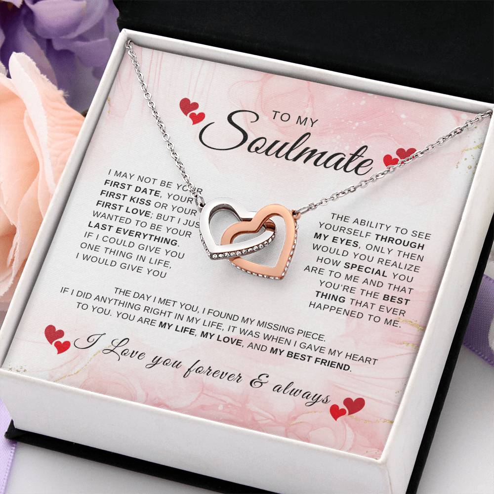 TO MY SOULMATE | INTERLOCKING HEARTS | GIFTS FOR HER