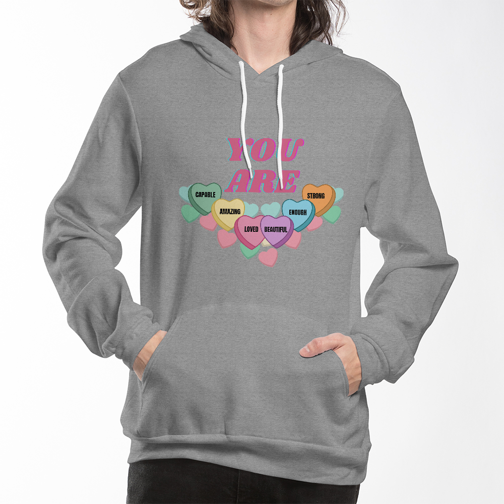 You Are Loved | Conversation Hearts | Valentine's Day Gift | Hoodie